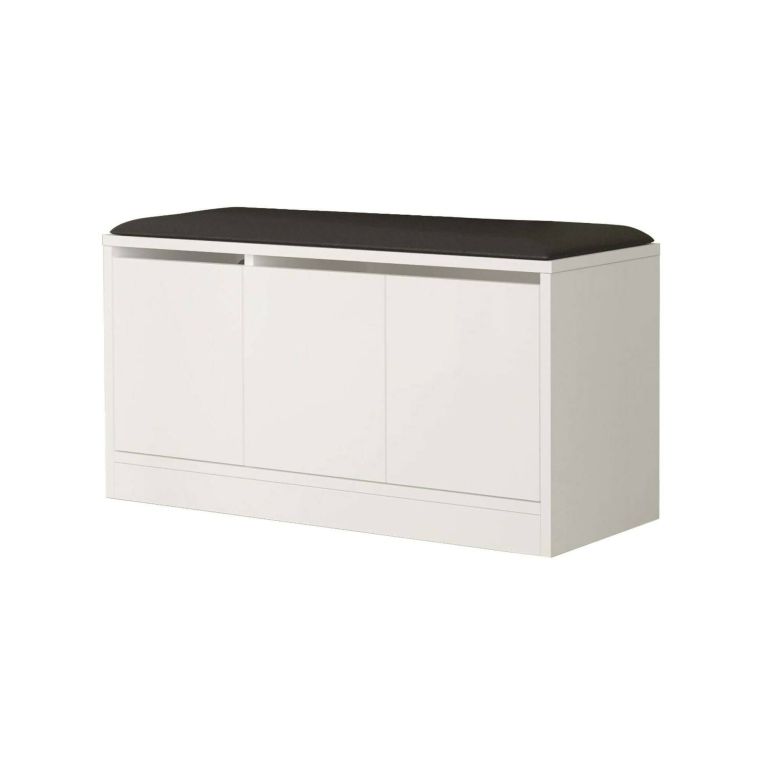 Scarpiera Tiamat, Porta scarpe salvaspazio , Armadio da ingresso multiuso, Mobile per calzature, 90x36h46 cm, Bianco