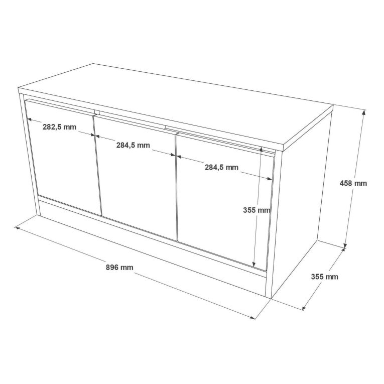 Scarpiera Tiamat, Porta scarpe salvaspazio , Armadio da ingresso multiuso, Mobile per calzature, 90x36h46 cm, Bianco