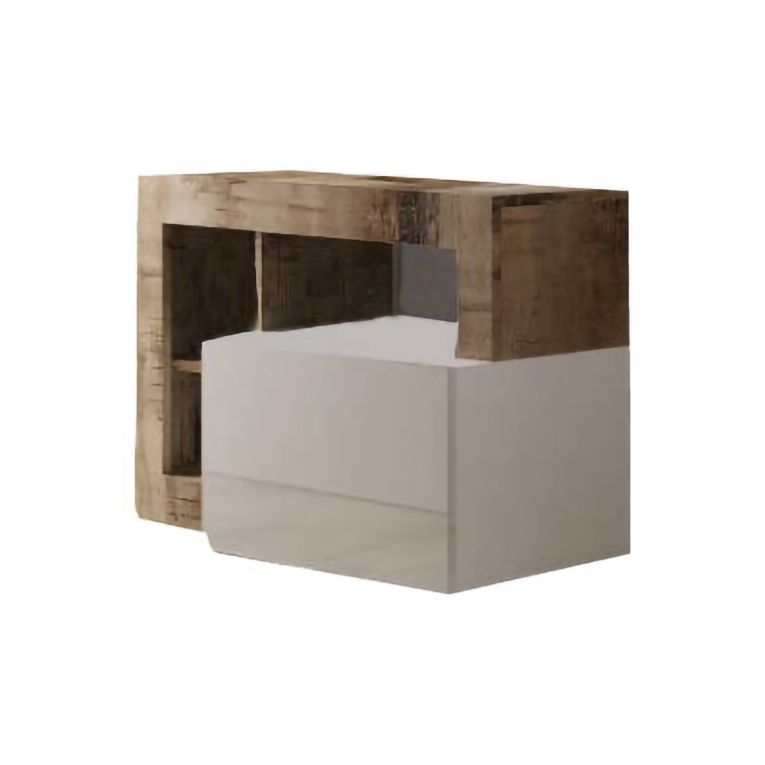 Scarpiera Varano, Mobile portascarpe, Armadio da ingresso multiuso, Mobiletto per calzature, Made in Italy, 91x35 h58 cm, Bianco lucido e Acacia