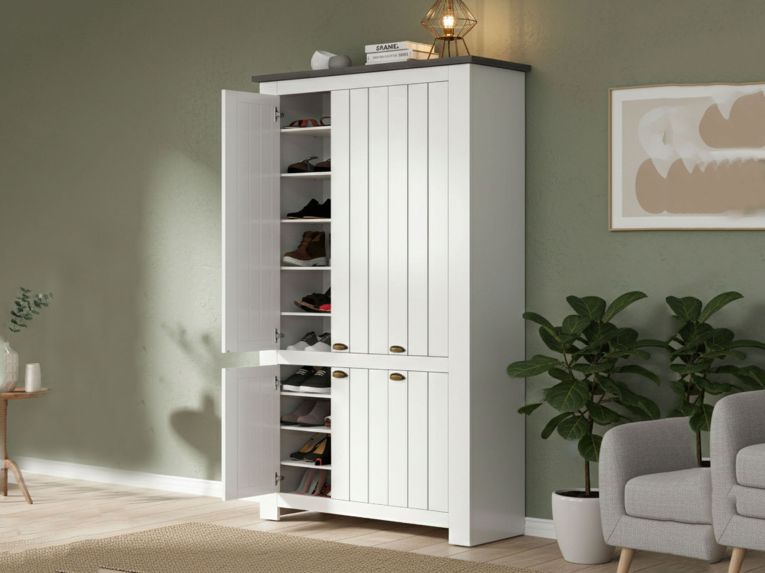Scarpiera XXL 6 ante ardesia 114x200h cm - Apricena