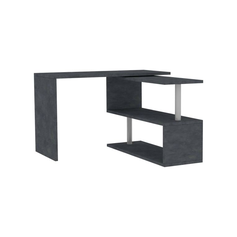 Scrivania angolare antracite 120x50cm - Topazio