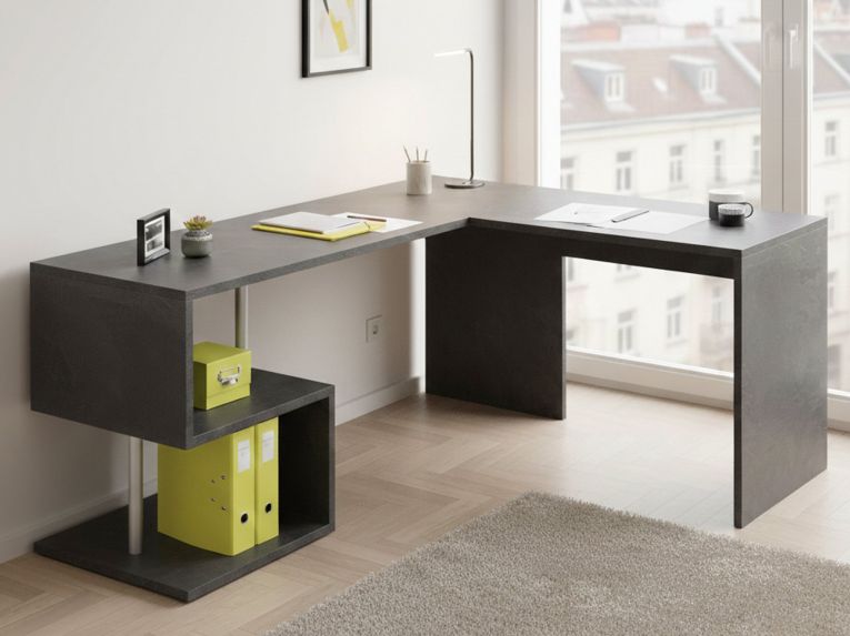 Scrivania angolare ardesia 160x60cm - Annibi