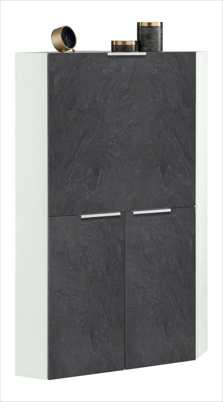 Scrivania angolare ardesia 70x57cm con libreria - Akiro