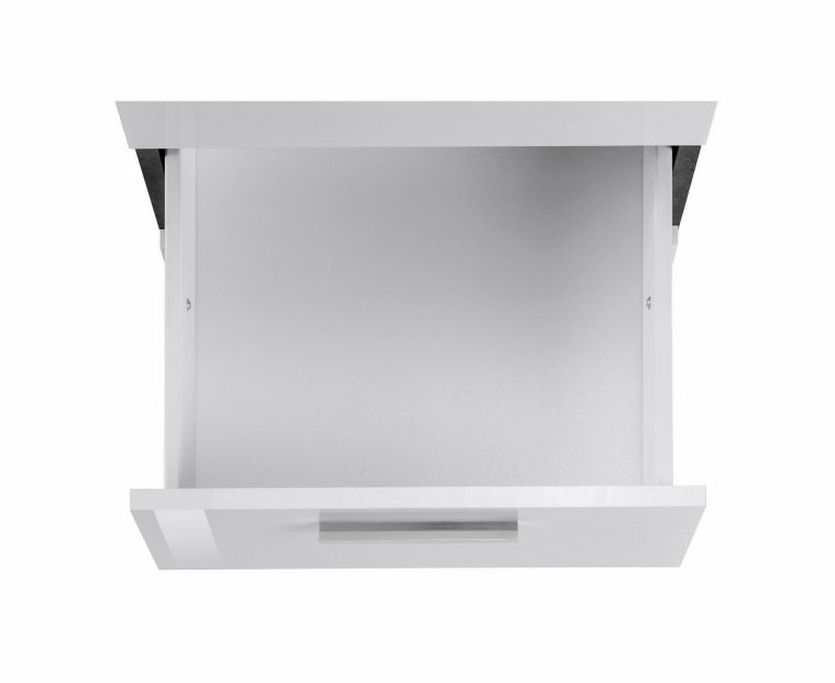 Scrivania angolare ardesia e bianca lucida 180x60cm con 3 cassetti - Ascuby