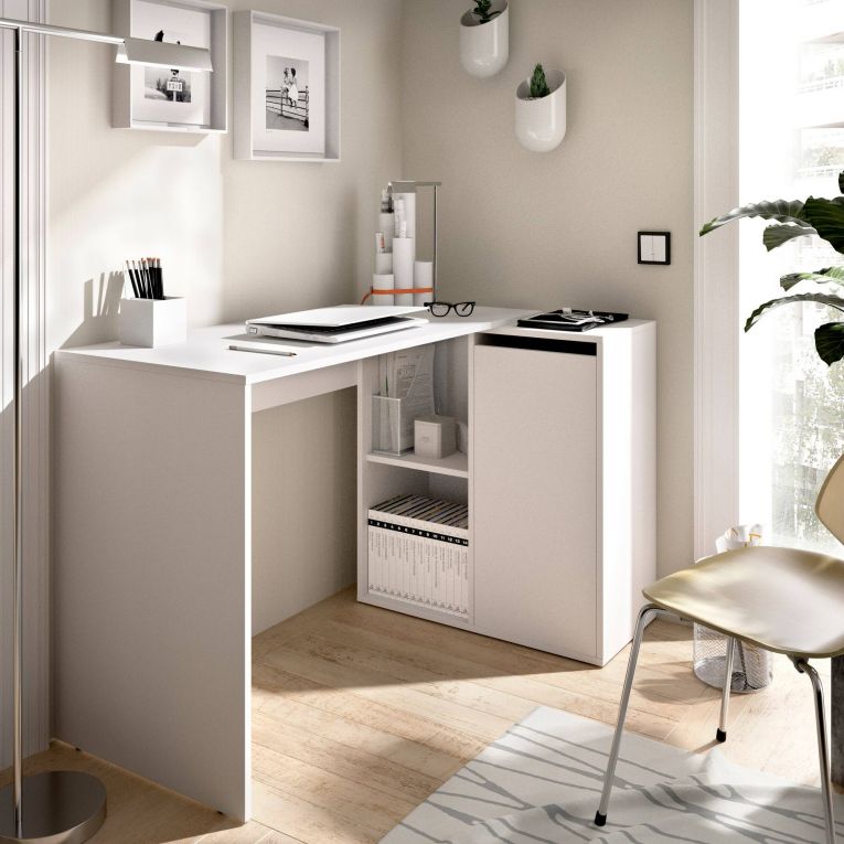 Scrivania angolare bianca 120x78cm - Aksel