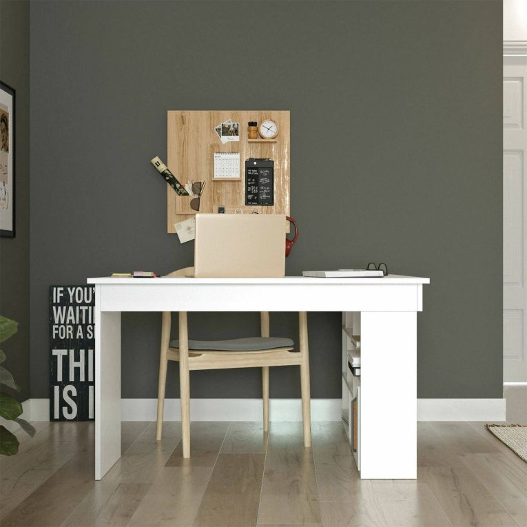 Scrivania angolare bianca 129x120cm - Altin