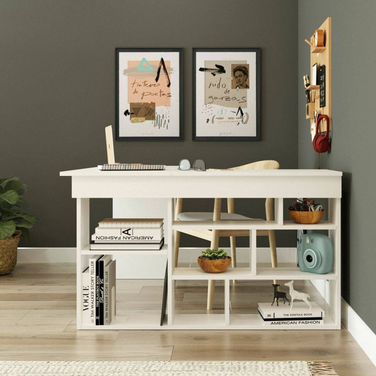 Scrivania angolare bianca 129x120cm - Altin