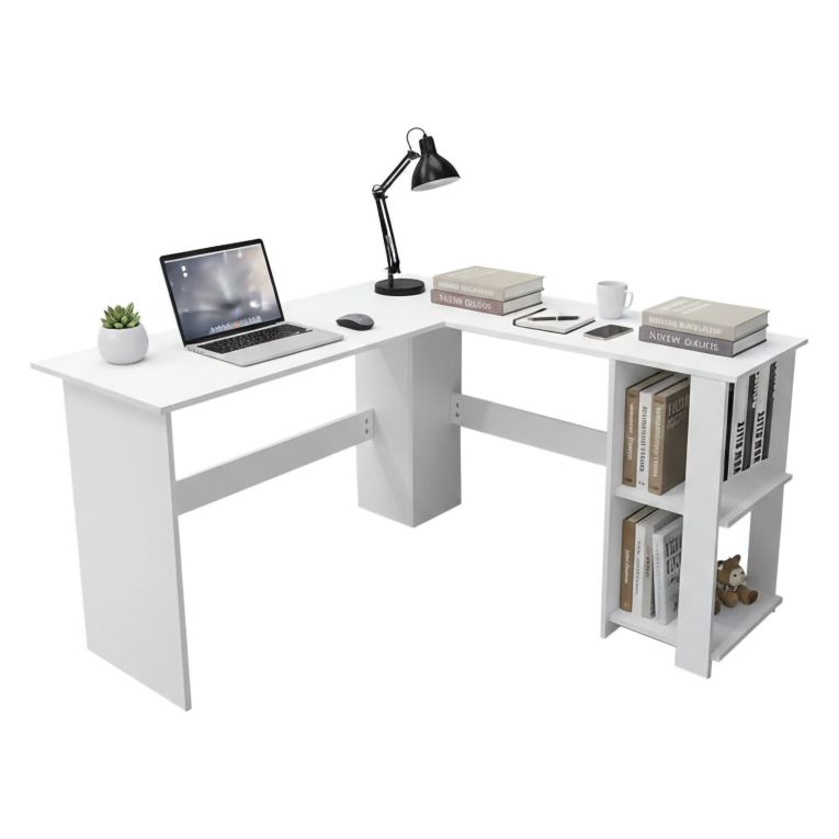 Scrivania angolare bianca 130x130cm - Alik