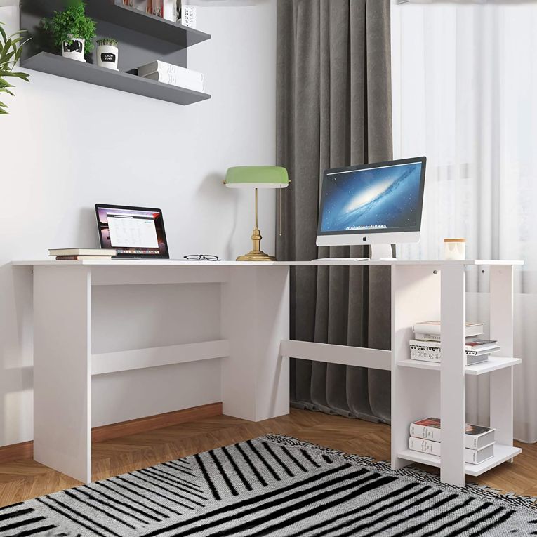 Scrivania angolare bianca 130x130cm - Alik