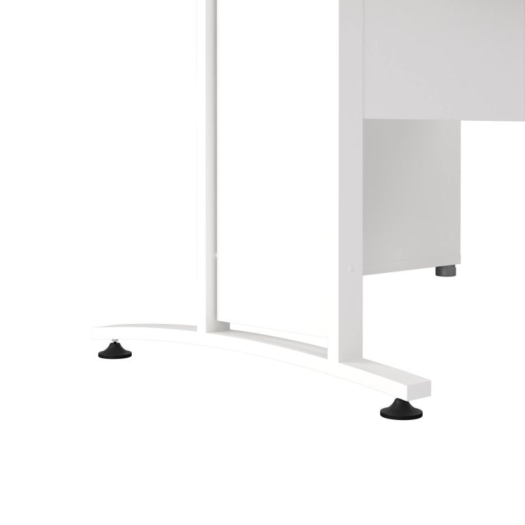Scrivania angolare bianca 159x150cm con 3 cassetti - Estong