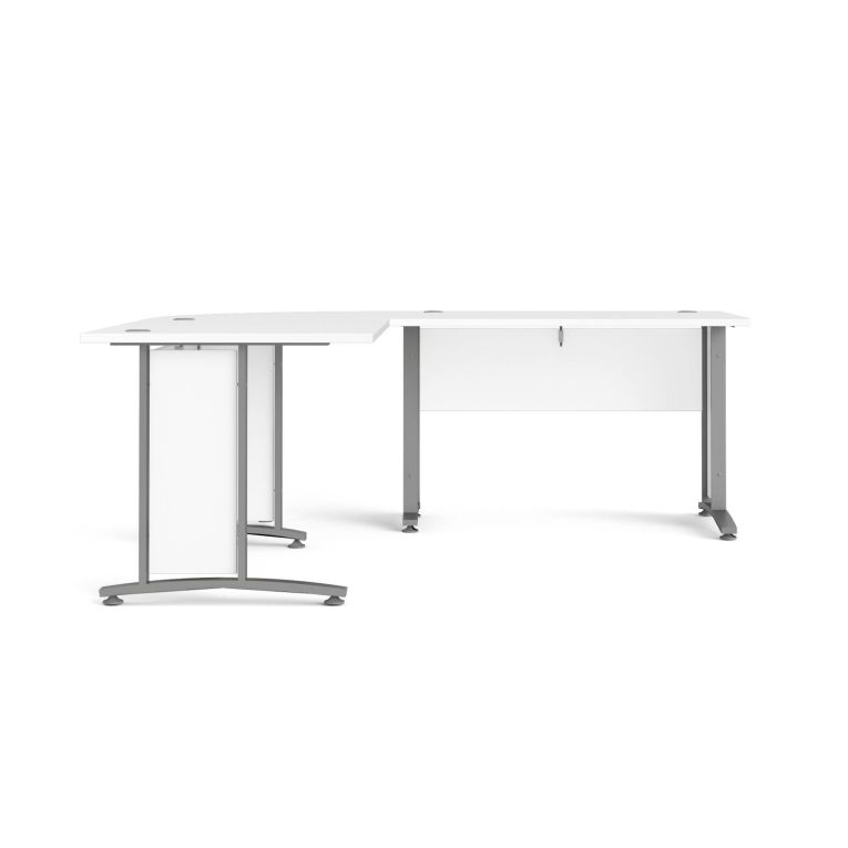 Scrivania angolare bianca e grigia 200x200cm - Heling