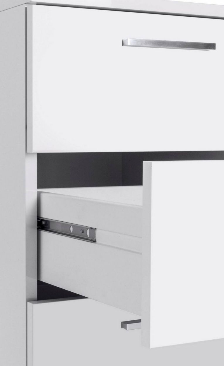 Scrivania angolare bianca lucida 180x60cm da ufficio - Ascuby
