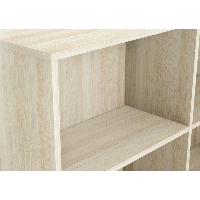Scrivania Arros, Scrittoio multiuso, Tavolo per ufficio porta PC, Piano di lavoro, 112x101 h77 cm, Rovere e Bianco