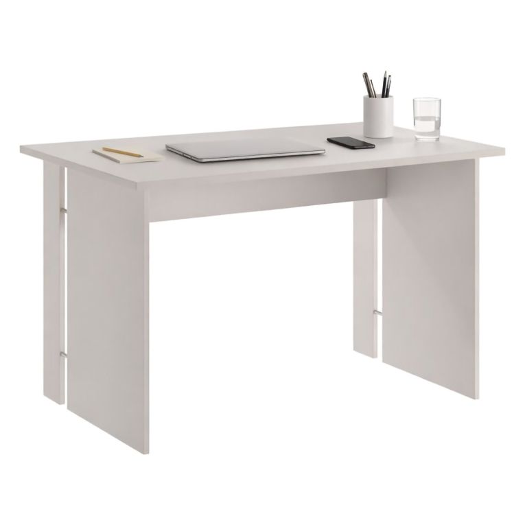 Scrivania Beige un Ripiano Materiale Piano in Legno Nobilitato 119x78x75h cm, Colore Ripiano Beige - Runin
