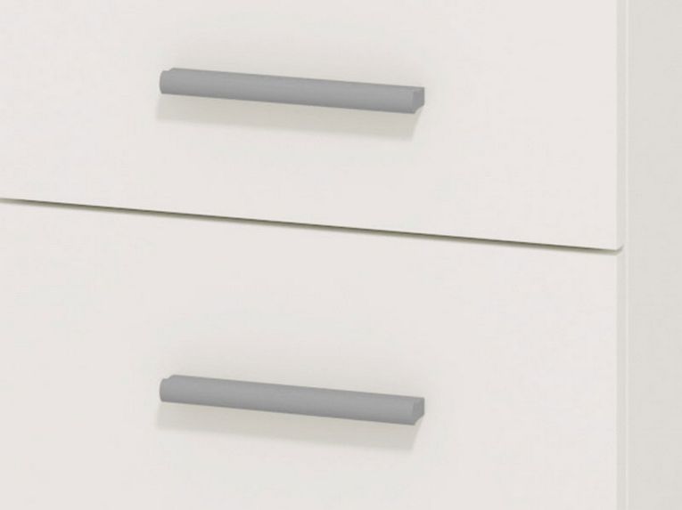 Scrivania Bianco 2 Ripiani 4 Cassetti 135x50x75.5h cm, 2 Vani - Flaminio