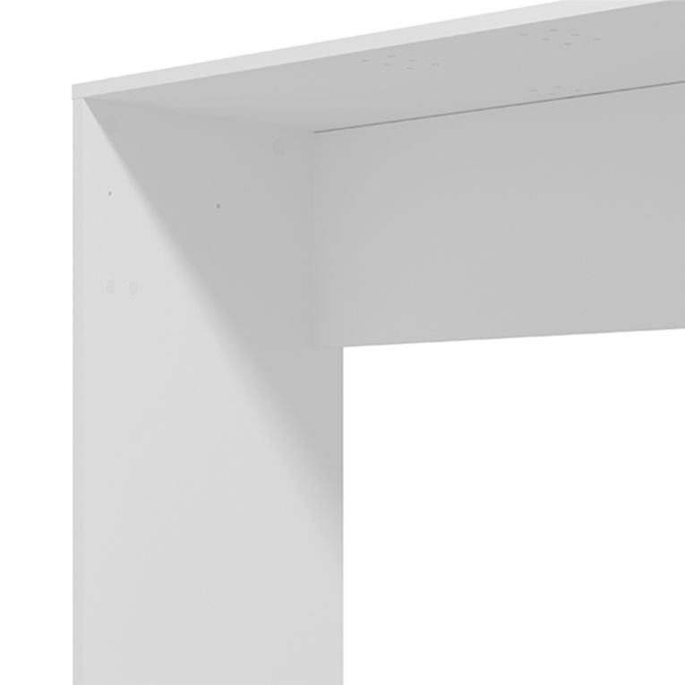 Scrivania Bianco Opaco un Ripiano Sfumatura Colore Struttura Opaco 98x45x74h cm, Sfumatura Colore Ripiano Opaco - Pichil