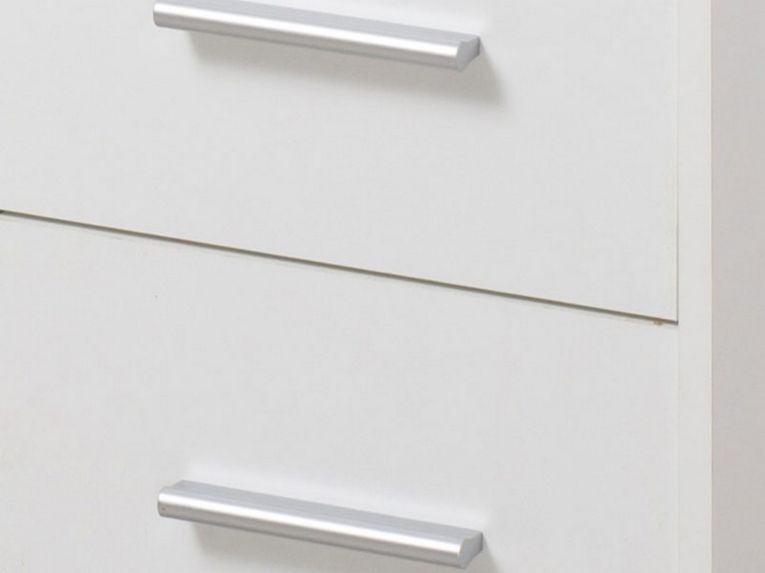 Scrivania Bianco un Ripiano 3 Cassetti 121x50x74.5h cm, Maniglie Incluse - Rifiano
