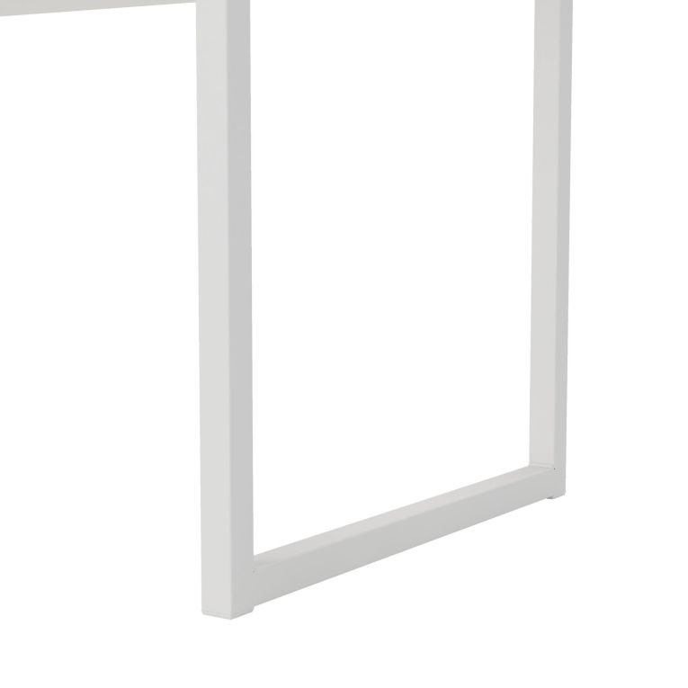 Scrivania Brielle, Scrittoio multiuso, Tavolo per ufficio porta PC, Piano di lavoro, 130x48 h77 cm, Bianco