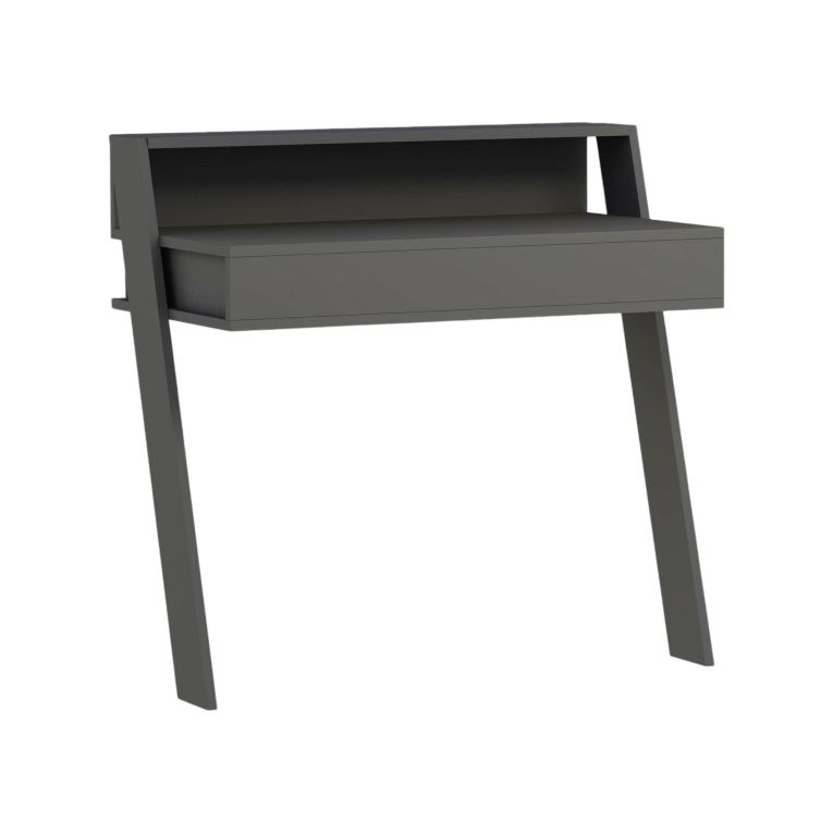Scrivania Callirrhoe, Scrittoio multiuso, Tavolo per ufficio porta PC, Piano di lavoro, 94x50 h91 cm, Antracite