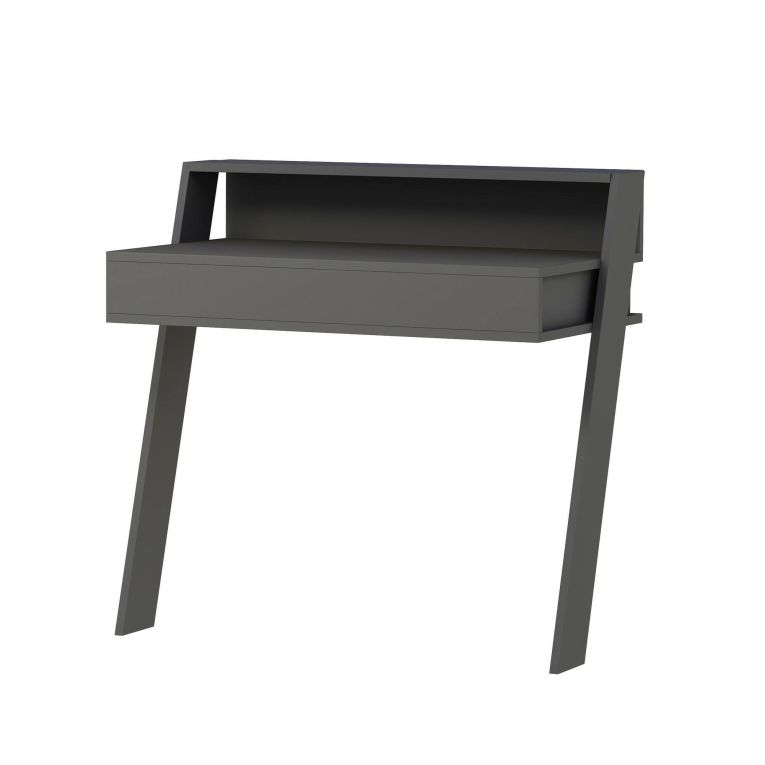Scrivania Callirrhoe, Scrittoio multiuso, Tavolo per ufficio porta PC, Piano di lavoro, 94x50 h91 cm, Antracite