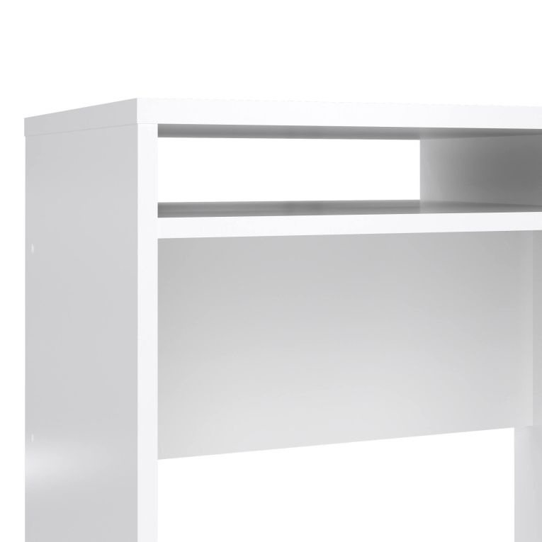 Scrivania Cherie, Scrittoio multiuso, Tavolo per ufficio porta PC, Piano di lavoro, 110x48 h77 cm, Bianco