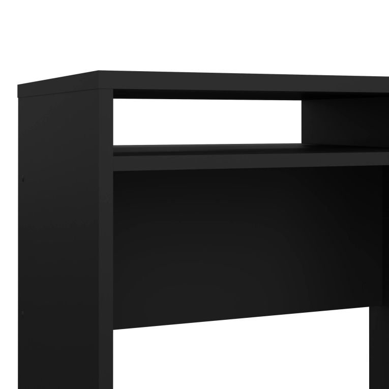 Scrivania Cherie, Scrittoio multiuso, Tavolo per ufficio porta PC, Piano di lavoro, 110x48 h77 cm, Nero