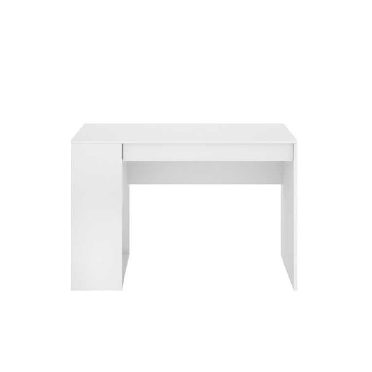 Scrivania Grigna, Scrittoio multiuso, Tavolo per ufficio porta PC, Piano di lavoro, 115x50 h74 cm, Bianco