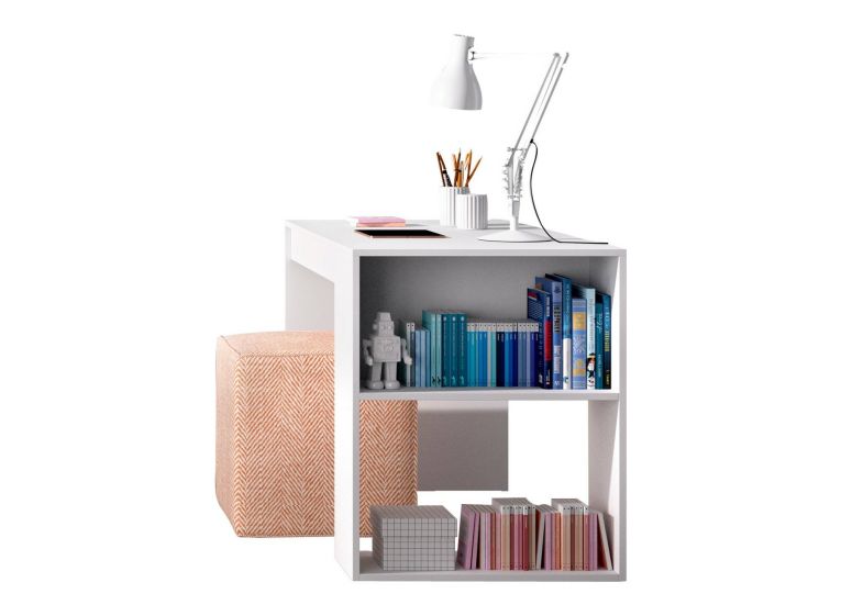 Scrivania Grigna, Scrittoio multiuso, Tavolo per ufficio porta PC, Piano di lavoro, 115x50 h74 cm, Bianco