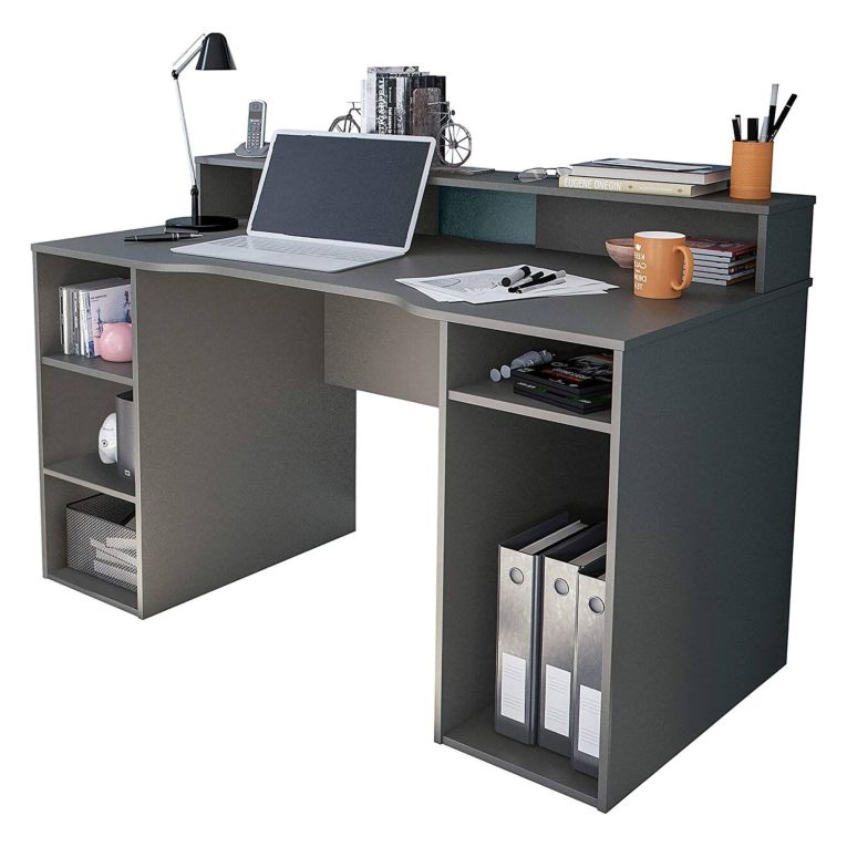 Scrivania lineare antracite 136x67cm - Arcane