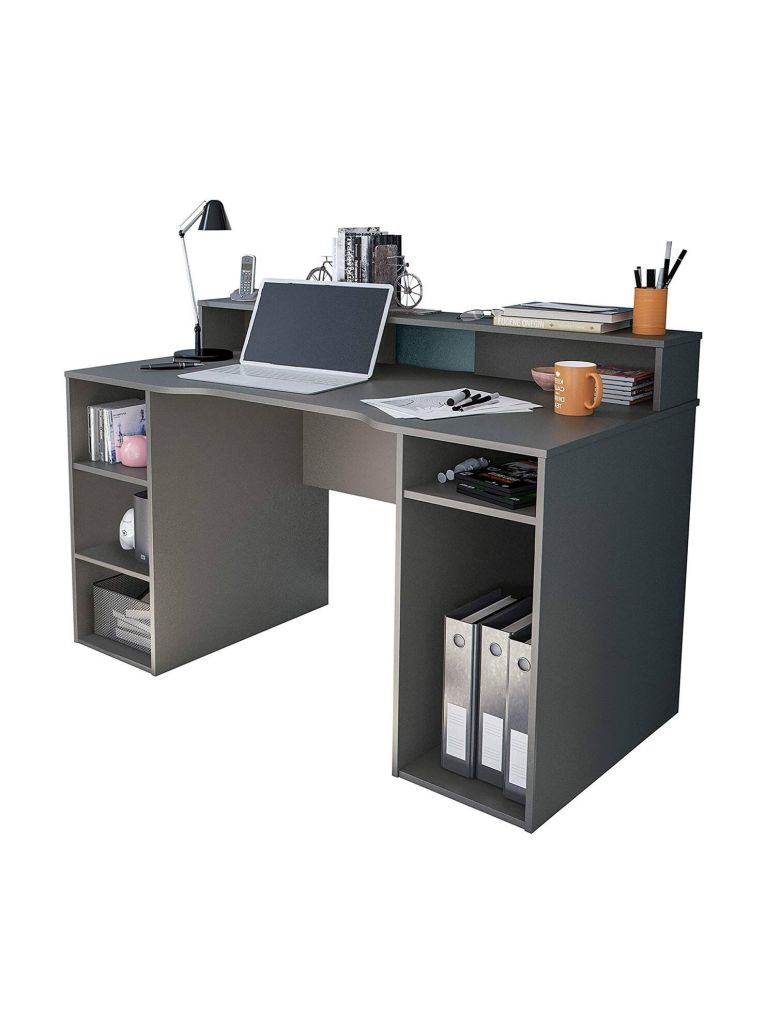 Scrivania lineare antracite 136x67cm - Arcane