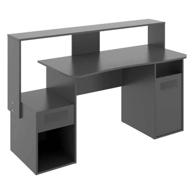 Scrivania lineare antracite 154x69cm in legno - Albertino