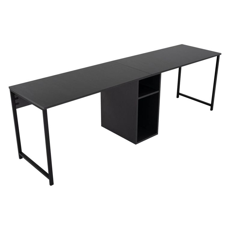Scrivania lineare antracite 240x60cm - Violet