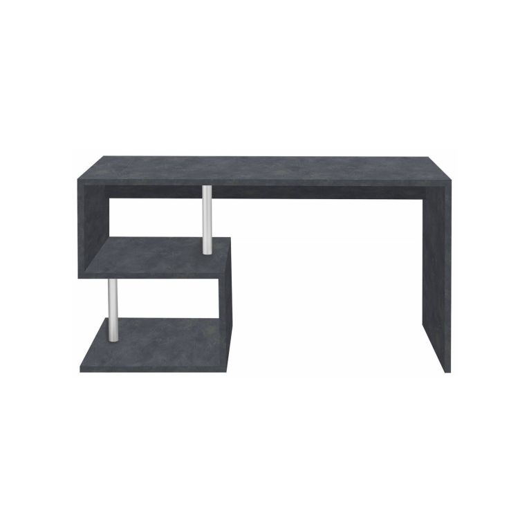 Scrivania lineare ardesia 140x60cm con supporto pc - Atemis