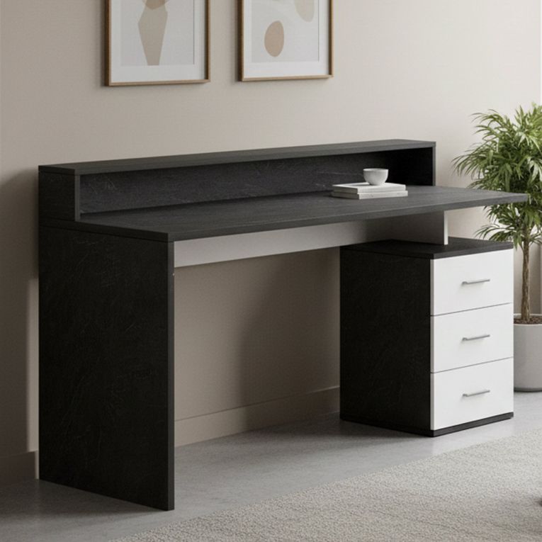 Scrivania lineare ardesia 160x90cm in legno - Flaminia