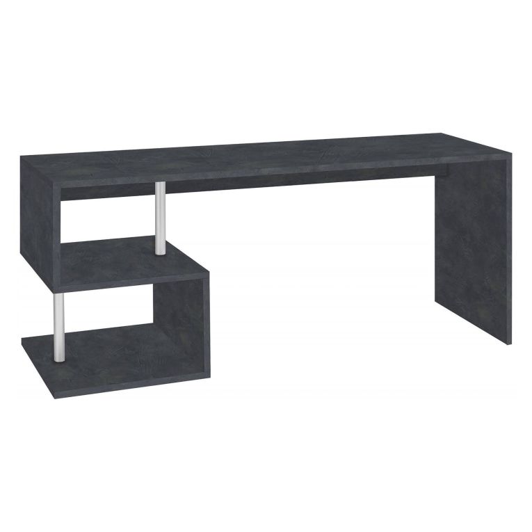 Scrivania lineare ardesia 180x60cm con supporto pc - Poseidone