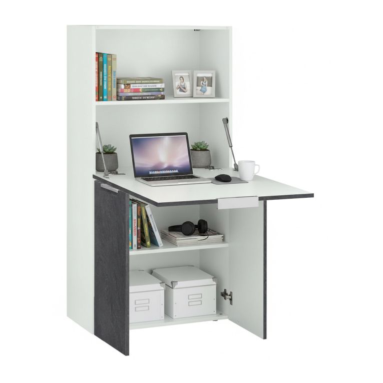 Scrivania lineare ardesia 70x35cm con porta pc - Atroc