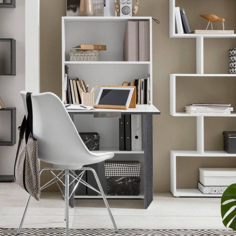 Scrivania lineare ardesia 70x35cm con porta pc - Atroc