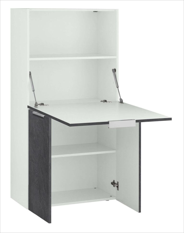Scrivania lineare ardesia 70x35cm con porta pc - Atroc
