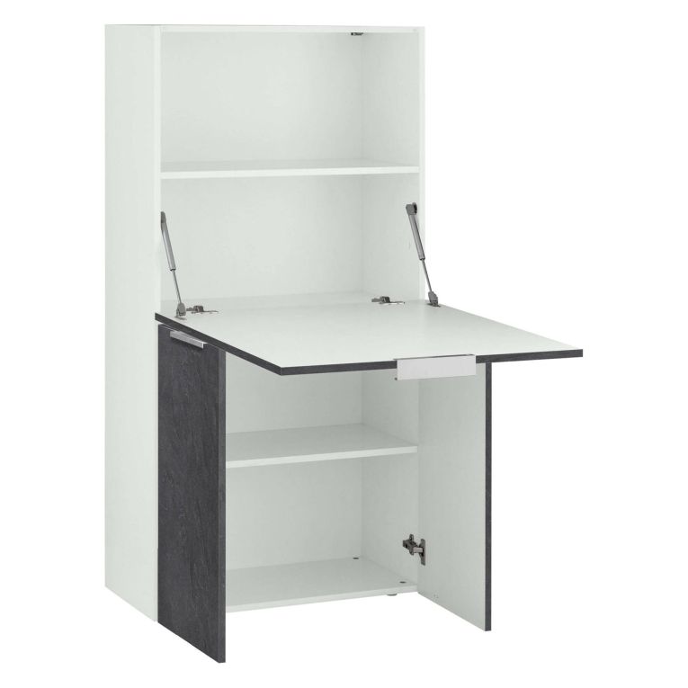 Scrivania lineare ardesia 70x35cm con porta pc - Atroc