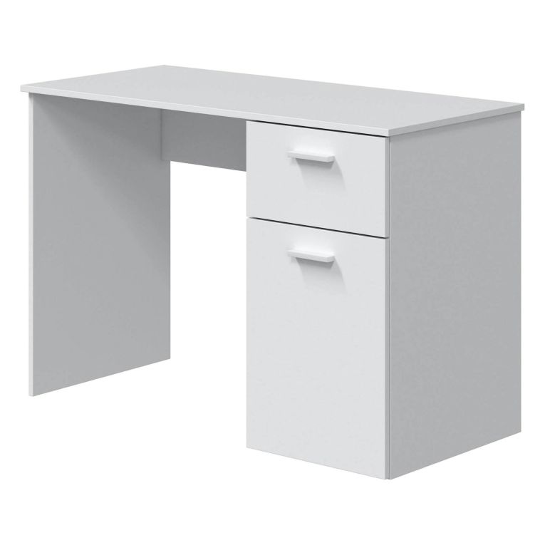 Scrivania lineare bianca 108x50cm in legno - Apos