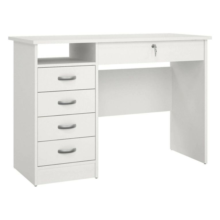 Scrivania lineare bianca 109x48cm in legno - Amor