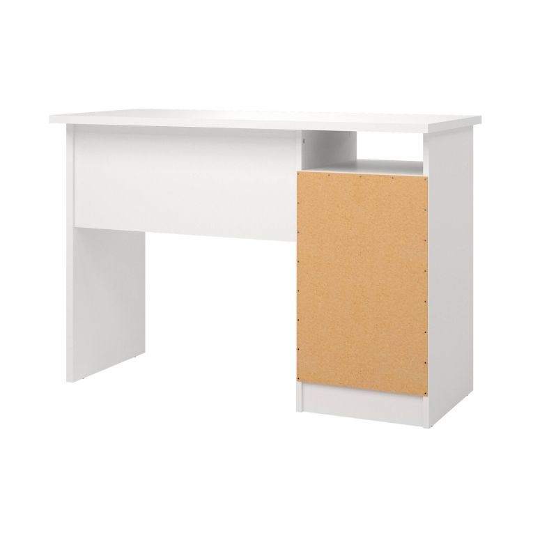 Scrivania lineare bianca 110x45cm con 3 cassetti - Appollo