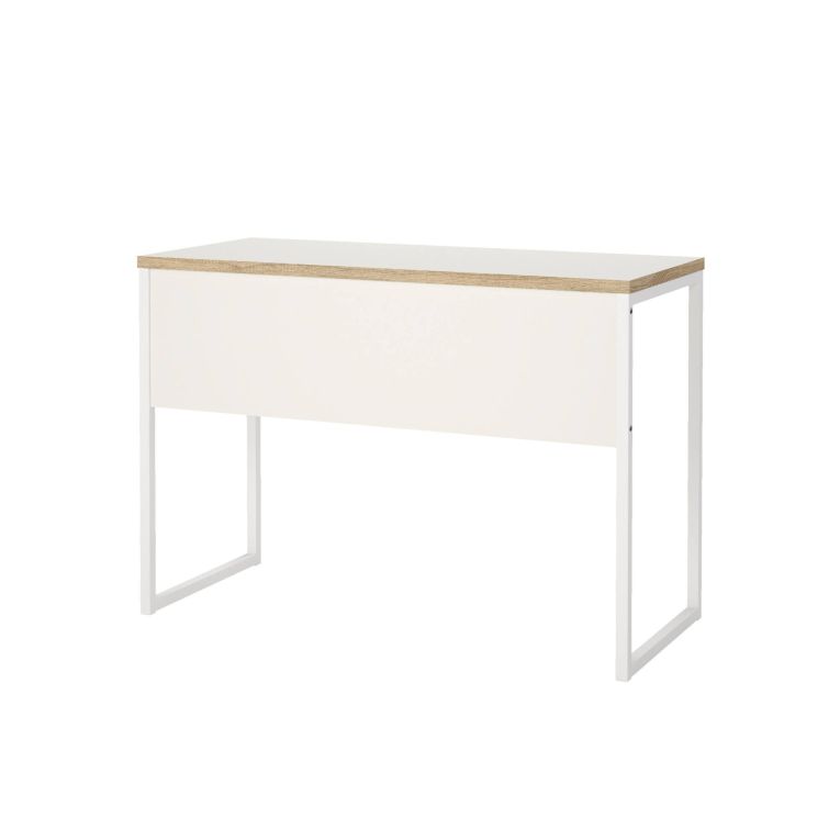 Scrivania lineare bianca 110x48cm con 1 cassetto - Agave