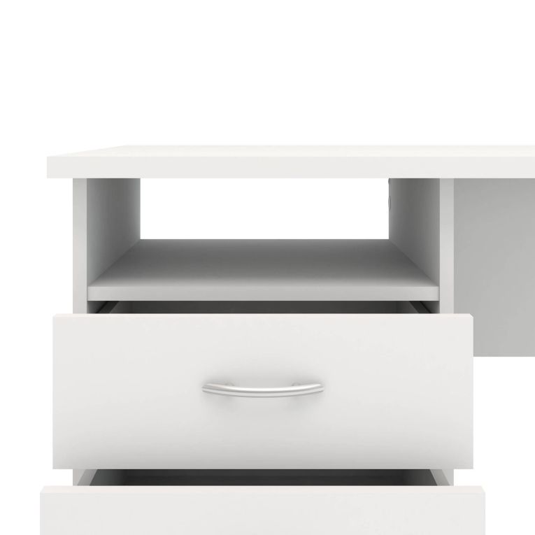 Scrivania lineare bianca 120x48cm in legno - Andre