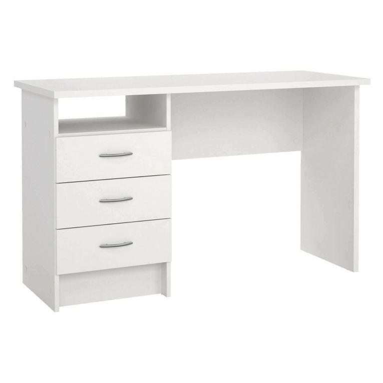Scrivania lineare bianca 120x48cm in legno - Andre