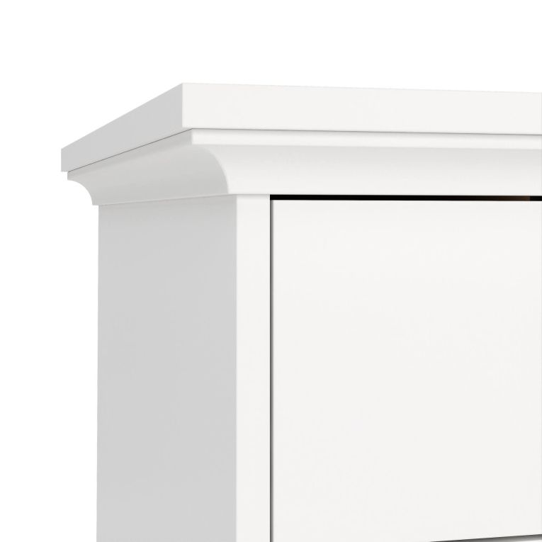 Scrivania lineare bianca 130x61cm con 3 cassetti - Agia