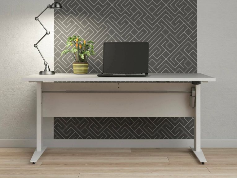 Scrivania lineare bianca 150x80cm minimal - Gonu