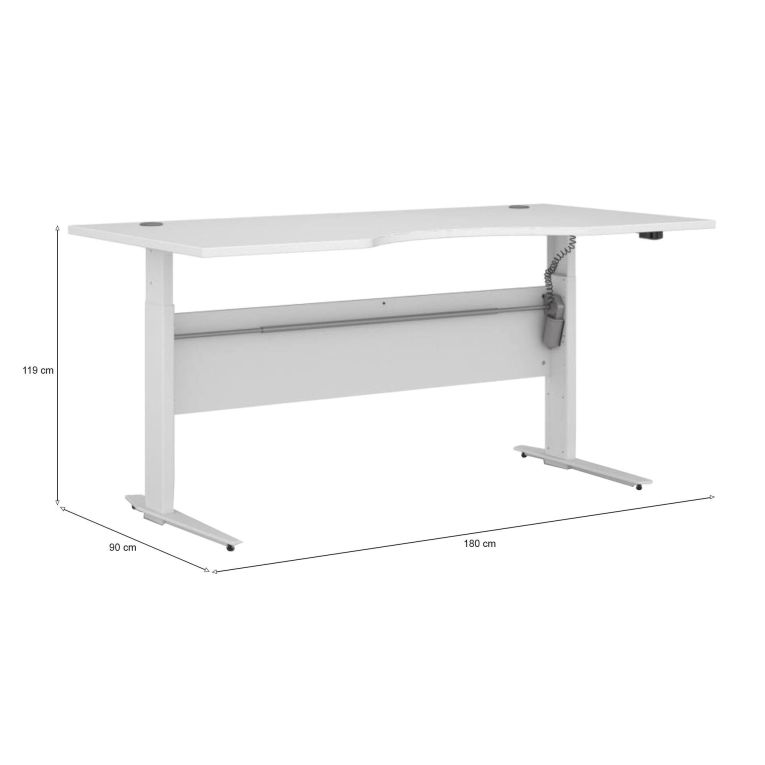 Scrivania lineare bianca 180x90cm - Agretto