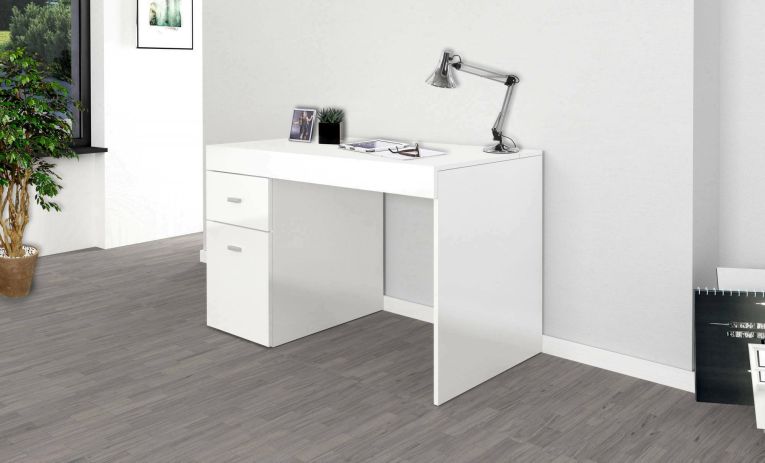 Scrivania lineare bianca anticato 100x70cm con 1 cassetto - Alpaca