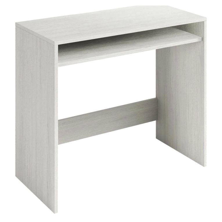 Scrivania lineare bianca anticato 79x43cm con supporto computer - Acu